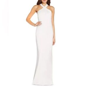 Aidan by Aidan Mattox - Halter Silk Slip Gown